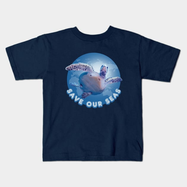 Save our Sea Turtles Kids T-Shirt by TMBTM